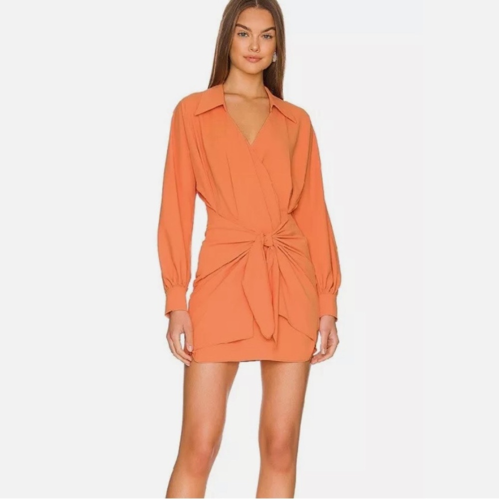 Amanda Uprichard Indiana Wrap Mini Dress